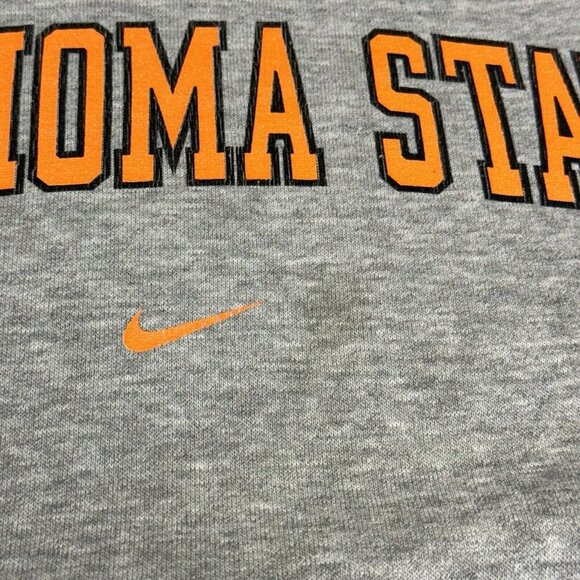 Vintage Oklahoma State Cowboys Nike Hoodie Mens Large Gray OSU Center Check - Picture 5 of 8